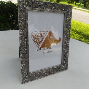 Art Nouveau Decorated Picture Frame 8 1/2" x 7"